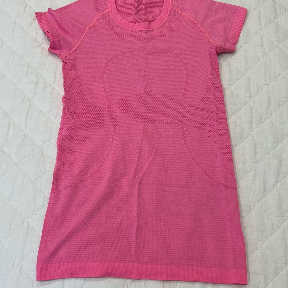 Pink Short Sleeve Athletic Top